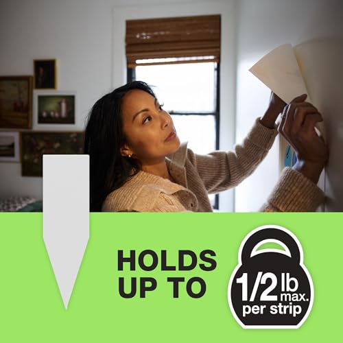 Image of FrogTape reMOVEables Poster Strips - 192 White Strips - No Damage Hanging Strips, Removable Poster Hangers, Stick On Adhesive Wall Tape Alternative for Pictures, Home, School, Office