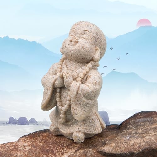 Estatuas Mini Buda Sonriente Maitreya 2 Piezas miniatura 7
