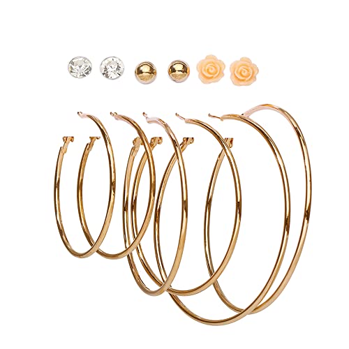Image of Shining Diva Fashion Stylish Pairs Metal Earrings for Women and Girls