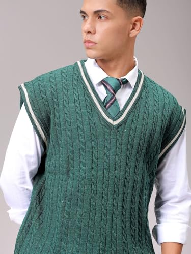 Image of The Indian Garage Co Men Oversized Sleeveless Textured Sweater