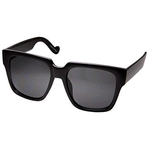 grinderPUNCH® Woman and Men's Extra Large XL Oversized Black Square Sunglasses Modern Hipster Fashion Shades