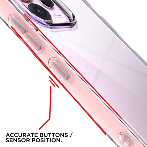 Image of Outlouders Back Cover for Oppo Reno 15C 5G Clear Transparent PC + TPU Bumper Case with Raised Edges for Shockproof Protection (Transparent)