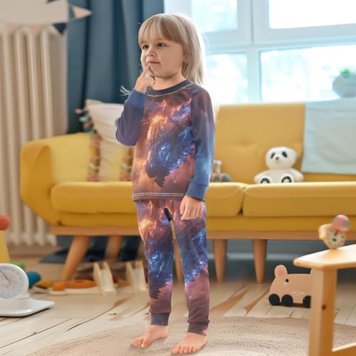 ALAZA Magic Dragon Pajama Set Pijamas Para Niños Long Sleeve Sleepwear4