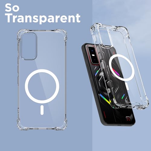Image of Pikkme Back Cover for Infinix GT 30 Pro 5G Mag-Safe Shockproof PC + TPU Protective Case Magnetic Support Bumper Case (Transparent Mag-Safe)