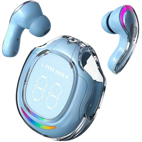 TWS AI Headphone for Multi-Language Translation, Bluetooth Earphone Support 144 Language Real-Time AI Translation, Wireless AI Earbuds Translator with App for Language Learning, Travel, Work (Blue)