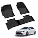 LASFIT Floor Mats Custom Fit for Toyota Corolla Hatchback 2019-2026, All-Weather Protection TPE 1st & 2nd Row Car Liners for Toyota Corolla Hatchback Accsessories, Black, Easy to Clean