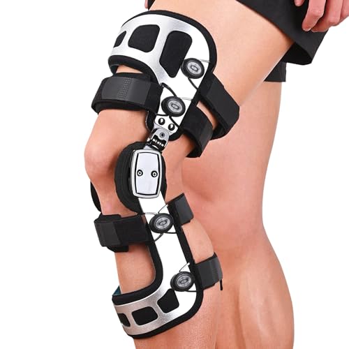 Orthomen OA Unloader Knee Brace, Double Upright Knee Brace for Mild to Severe Osteoarthritis, Bone-on-Bone Pain Relief with Adjustable Stabilizers & Medial-Lateral Stability (XL-LEFT)