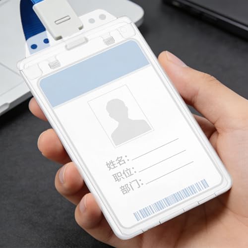 Fundas verticales para tarjetas de identificación transparentes PRETYZOOM de 10,4 x 5,9 cm (10 uds) 6