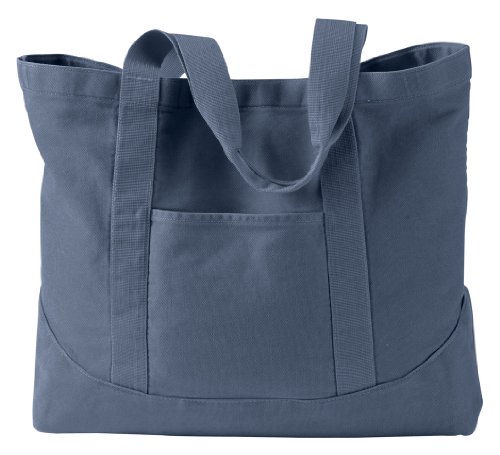 Authentic Pigment 14 oz. Pigment-Dyed Large Canvas Tote>One size DENIM 1904