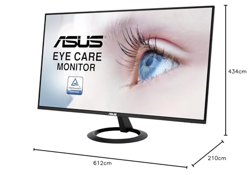 ASUS VZ27EHE - Ecran PC 27" Noir FHD - Dalle IPS - 75Hz - 1ms - 1920x1080-250cd/m² - HDMI et VGA - Profil et Bords Fins - Flicker Free - Filtres de lumière Bleue - AMD FreeSync
