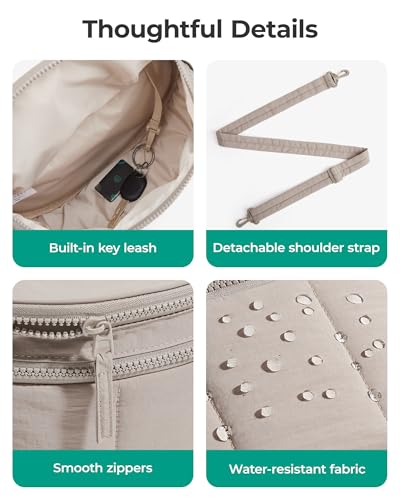 Image of BAGSMART Crossbody Bags for Women Travel Purse, Puffer Bum Bag Handbag Wallets, Crossbody Fanny Packs for Travel & Work