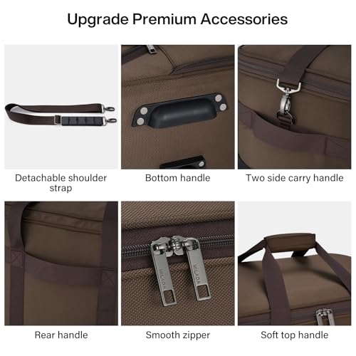 MILADA Moving Boxes for Packaging Expandable Moving Bags Medium and 98 L Large with Five Wheels and Detachable Shoulder Strap Foldable Luggage Bags for Travel, Coffee by MILADA - Image 9