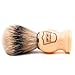 Parker Silvertip Badger Shaving Brush-Faux Ivory Resin Handle & Stand | 22mm Soft Knot for Rich Lather | Handcrafted Grooming Tool for Shave Soaps or Creams | Luxury Wet Shaving Brush | Iconic Brand