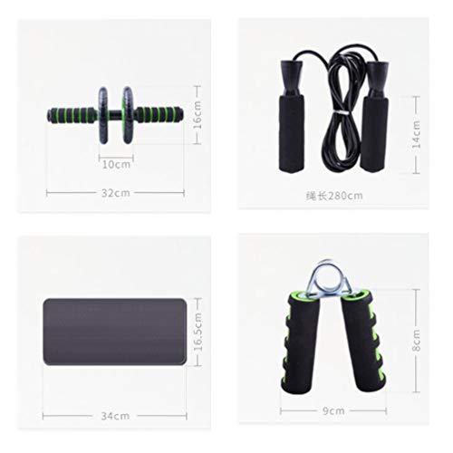 Conjunto de rodas giratórias ABS 6 em 1 da Besportble, com faixas de resistência no joelho, barras d