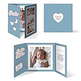 30 x Geburtskarten Babykarten Mädchen Junge Baby Danksagungskarten Dankeskarten individuell - Sonne Mond und Sterne