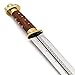 Windlass Real Viking Seax Sword with Leather Sheath - Hand-Forged Short Sword Studded Wooden Handle