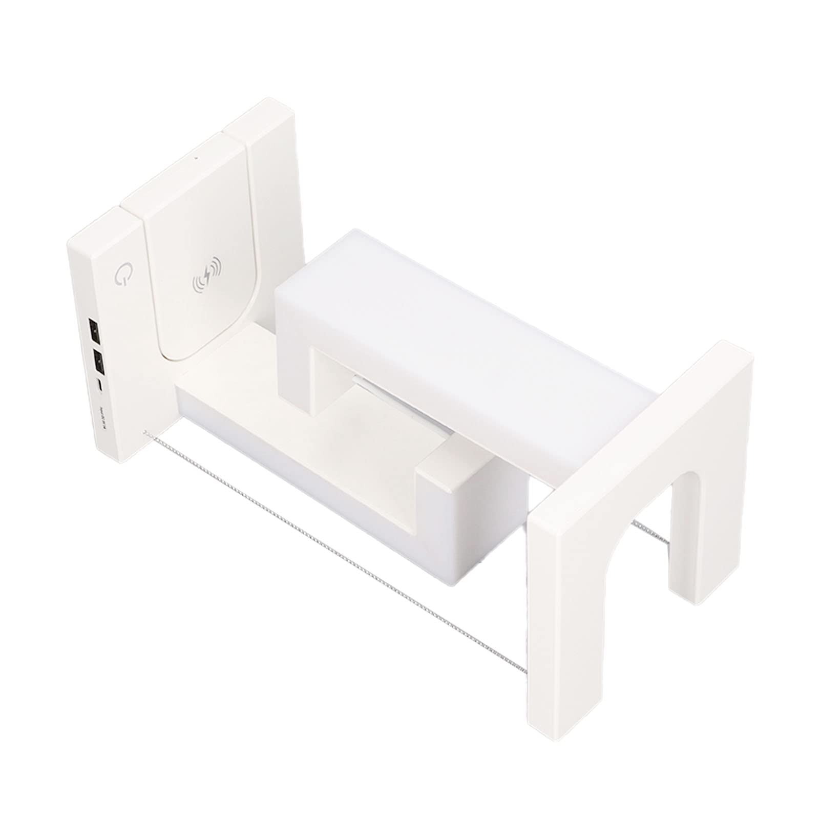Luce Notturna a Levitazione Magnetica, Lampada da Tavolo a LED con Interruttore Tattile a 3 Ingranaggi con Ricarica Wireless Per Telefono Bianca, Lampada da Scrivania a LED Lampada da Ufficio Dimmerab
