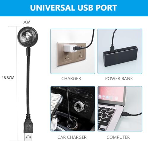 Auto Sternenhimmel LED Deckenleuchte URAQT mit USB-Anschluss