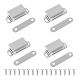 YOGAZEN 4 STK Magnetschnäpper, Türmagnete Stark, Tür Magnete für Schranktüren, Magnet Schranktür Magnetverschluss Schrankmagnete für Schubladen Balkontür Magnet Türschließer, mit 16 Schrauben