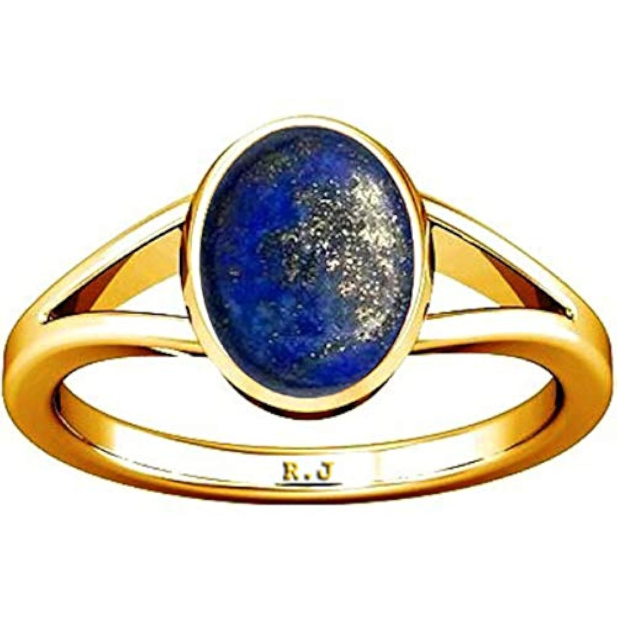 7.25-7.50 Ratti Natural Lapis Lazuli Panchdhatu Ring, Unisex