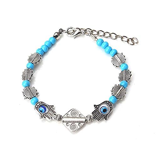 Bracelet mauvais œil pour femme et homme avec perles colorées tendance