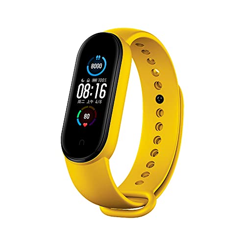 Waylon M5 Smart Band Wireless Sweatproof Fitness Band| Activity Tracker| Blood Pressure| Heart Rate Sensor| Sleep Monitor| Step Tracking All Android Device & iOS Device (Yellow) (B09R3LN1VY) Amazon Price History, Amazon Price Tracker