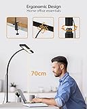 iFalarila 160 LED Desk Lamp with Remote - Super Bright Dimmable Clamp Lamp for Home Office with 3 Colour Temperatures and 10 Brightness Levels, Office Lamp with 10W USB Adapter - Image 5