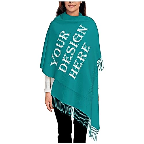 LucBuy Personalisierte Schals mit Foto Text, Kundenspezifische...