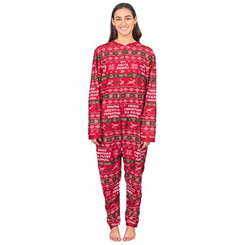 Briefly Stated Merry Christmas Adult Unisex Jumpsuit Zip Up Pajama Union Suit3
