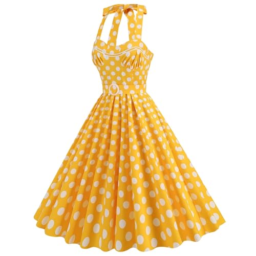 Robe trapèze rétro à pois idéale pour vos soirées d'été et grands événements