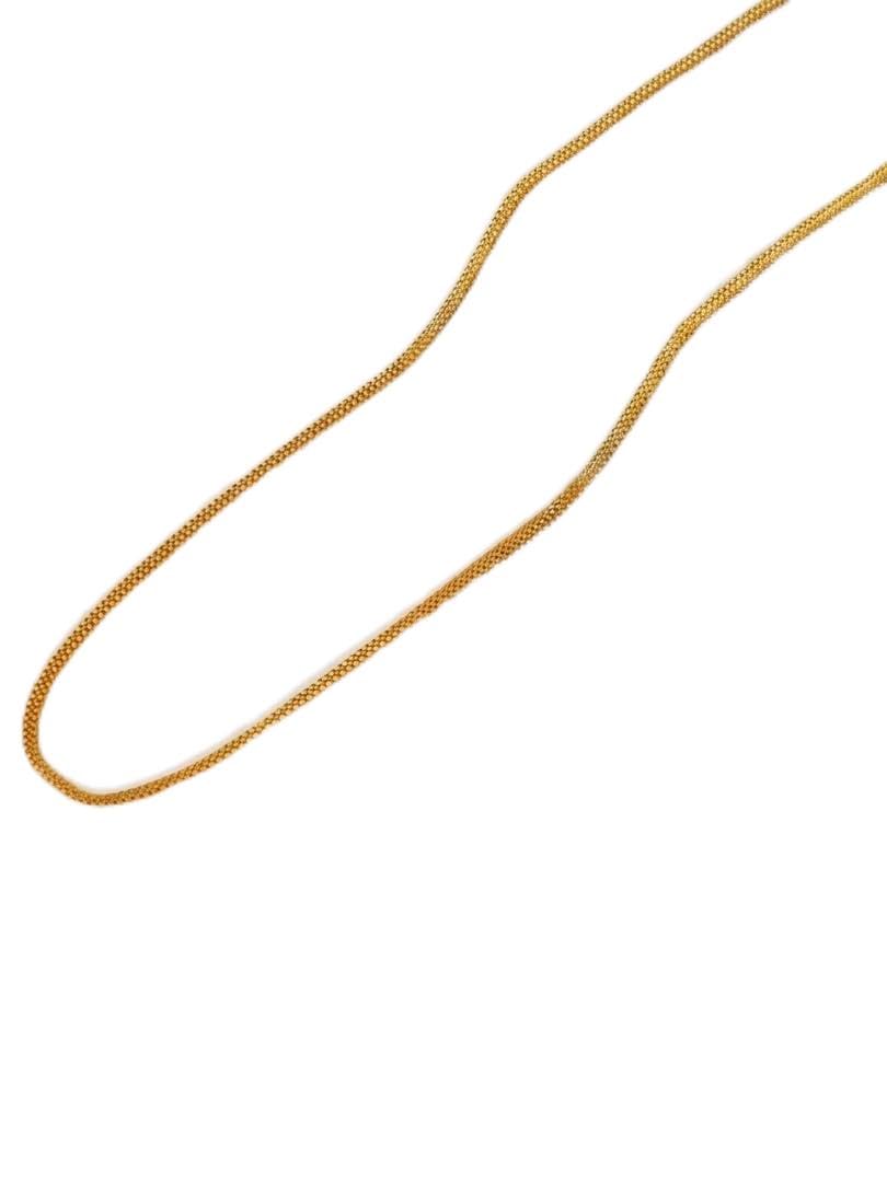 Premium Gold-Plated Textured Foxtail Chain for Men & Women | Luxury Classic Daily Wear Unisex Gold Chain (22 Inches)-image-45