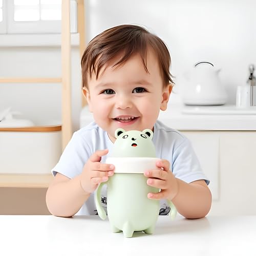 Image of Baby Stainless Steel Sipper Cup 300ml with Handles | BPA Free | Leak Proof Toddler Training Cup | Food Grade Steel Inner | Spill Resistant | 6+ Months (Multicolor)