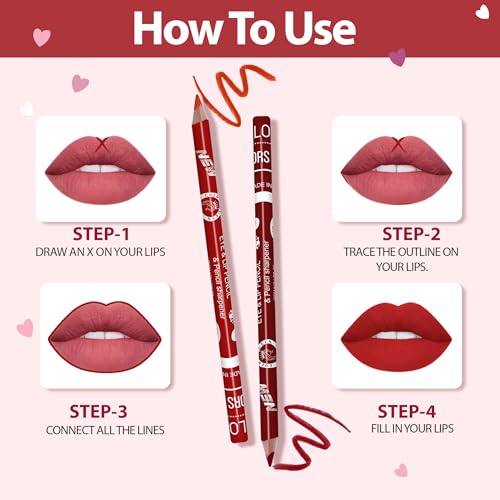 Image of COLORS QUEEN Lip Liner Pack of 2 Combo 4 (Matte)