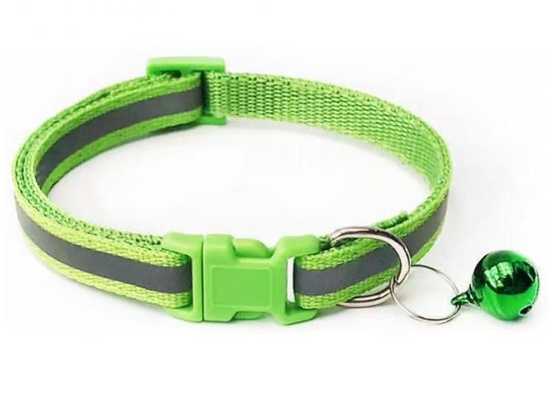 Pups&Pets Reflective Safe Pets Collar with Bells Adjustable Length Puppy Collar Reflected Sot Nylon Collar for Puppy and Cat (10 MM, X-Small Size) (Parrot Green) (B0BRB22HM5) Amazon Price History, Amazon Price Tracker