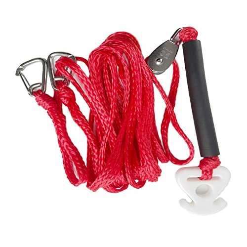 KiBcsLic Heavy Duty Boat Tow Harness Watersports Rope Quick Connector & Pulley with Hook