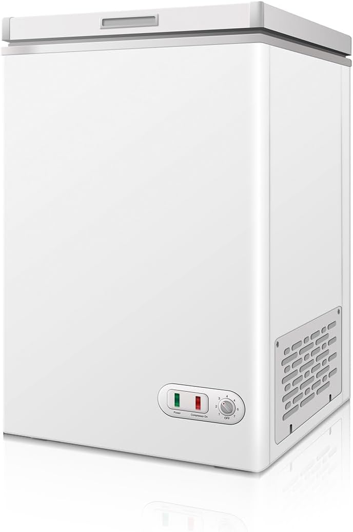 Compact Energy-Efficient Chest Freezer with Adjustable Control and Powerful Freezing Capability