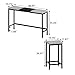 NTYUNRR Bar Table and Chairs Set, 60.24” Long Pub Table with 3 Stools, High Top Table Kitchen Dining Desk, 4-Piece Breakfast Desk Set for Living Room Apartment Small Space (Grey+Black-1)