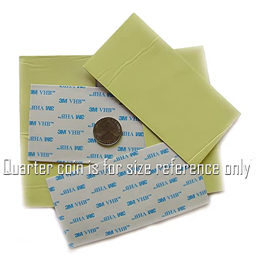 5 Of Vhb 3M Adhesive Double-Sided Tape High Bond Conformable Acrylic Glue Replacement Kit 5 Of 5 X 2.5 Inch Rect Plus Alcohol Pad #TOP2