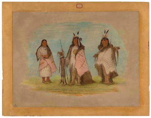 Impression d'affiches George Catlin Toile Deux Guerrières Pieds-Noirs 60x90cm