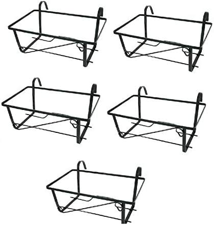 BOTTIGLIERI CASALINGHI 5 pz Fioriera Piattino Ferro Artigianale Porta balconetta da 60 cm