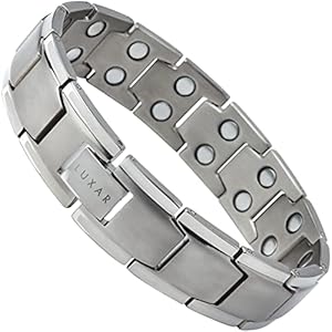 Luxar Titan Magnetarmband Herren – Gebürstet Silber