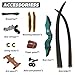 HANDBAIGE HBG 60'' Hunting Takedown Recurve Bow for Adults 25-60lbs Right Hand Archery Recurve Bow Kit with Arm and Finger Guard (60lbs)