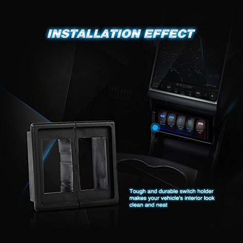 Image of Nilight LED Light Bar Rocker Switch Holder Panel Switch Holder Housing Kit ABS Plastic Black Automotive Mount Toggle Switch Housing,2 years Warranty