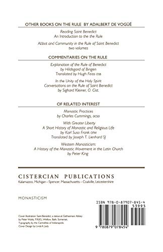 Rule of Saint Benedict, Volume 54: A Doctrinal and Spiritual Commentary: 1