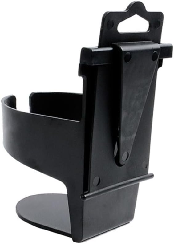 TENDYCOCO 2Pcs Car Back Seat Cup Holder, Adjustable Hanging Drink Holder, Multifunctional Auto Organizer, Black Abs, 5.51X2.56X3.35 Inches, Ideal for Road Trips and Family Outings