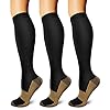 Copper Compression Socks (3 Pairs) 15-20 mmHg Circulation is Best Athletic & Daily for Men & Women, Running, Climbing Copper Compression Socks (3 Pairs) 15-20 mmHg Circulation is Best Athletic & Daily for Men & Women, Running, Climbing
