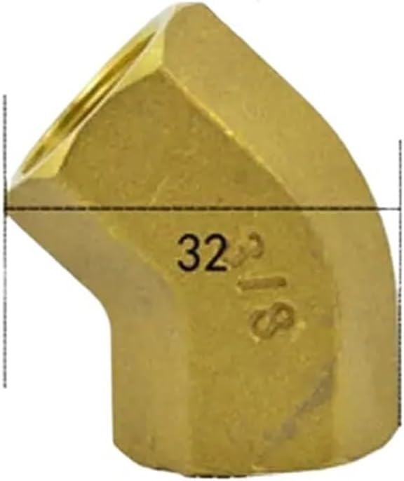3/8" BSPP Euqal Female Brass 45 Degree Elbow Pipe Fitting Coupler Connector Water Gas Oil
