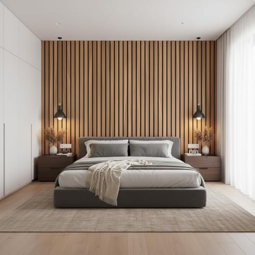 Image of Peel and Stick Wood Grating Stripe Wallpaper Self Adhesive Faux Wood Contact Paper PVC Vinyl Waterproof Removable Wall Paper for Home Decor (45x300cm, Wood G)