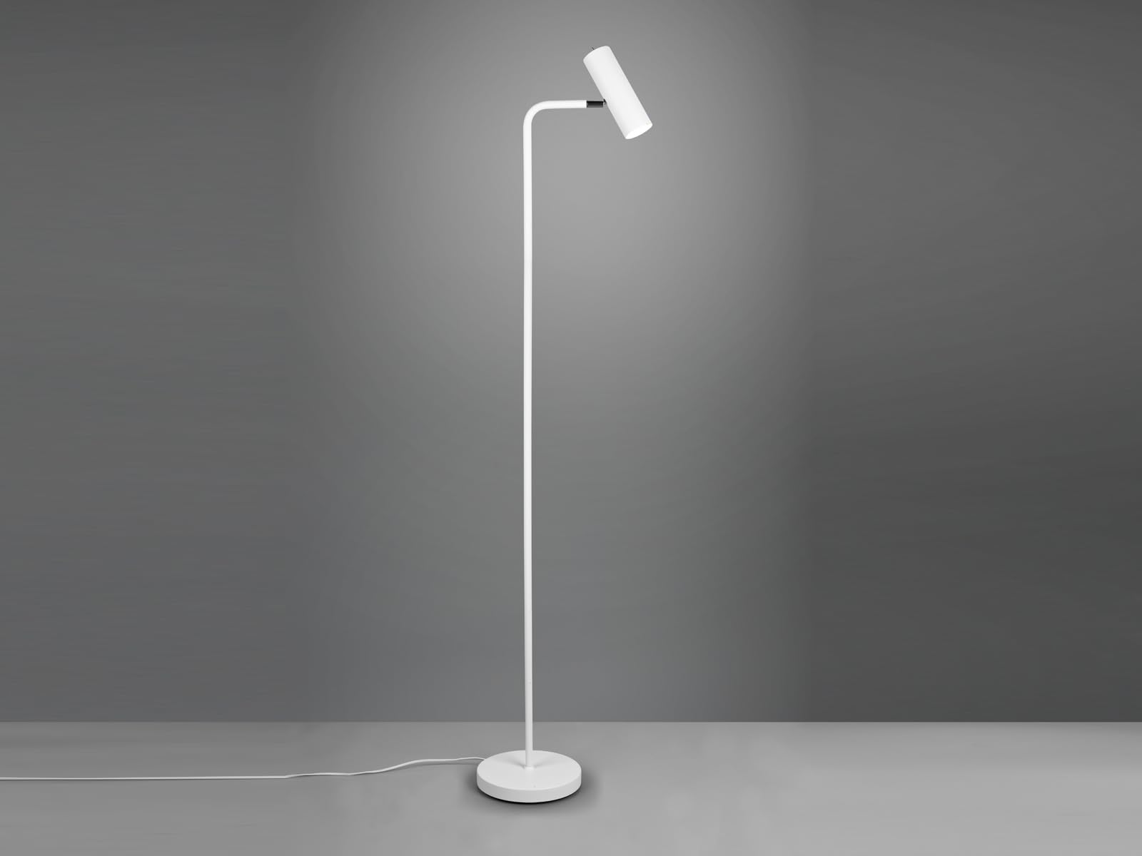 Trio-Leuchten Metalowa lampa podłogowa biała