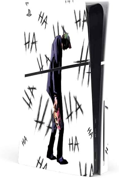 Skinit Decal Gaming Skin Compatible with PS5 Slim Disk Console - Officially Licensed DC Comics The Joker Hahaha Walking Design